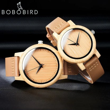 BOBO BIRD Bamboo Wood Couple Wristwatches
