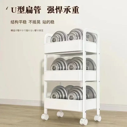 Multi-Layer Trolley Rack Kitchen Floor Bedroom Baby Snacks Mobile Bathroom Bathroom Storage Storage Rack