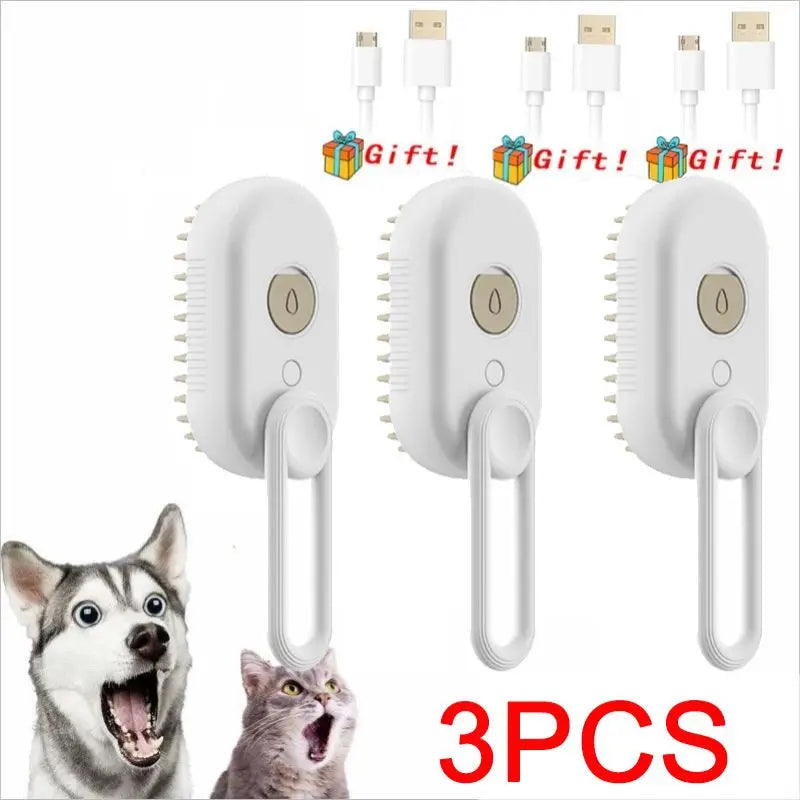 Cat Steam Brush Steamy Dog Brush 3 In 1 Electric Spray Cat Hair Brushes For Massage Pet Grooming Comb Hair Removal Combs Pet Products