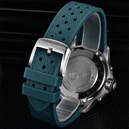 New Arrival 40mm Japan TMI VH88 Movt Sapphire Crystal Calendar 24 Hours 100M Waterproof Quartz Wristwatches for Men