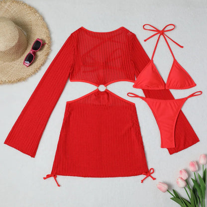 Women's Sexy 3-Piece Bikini Set – Beach Swimwear