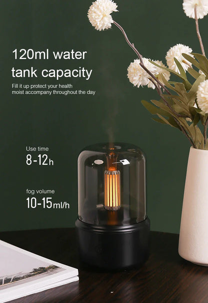 KINSCOTER Portable Mini Aroma Diffuser USB Air Humidifier Essential Oil Night Light Cold Mist Maker Sprayer for Home Gift