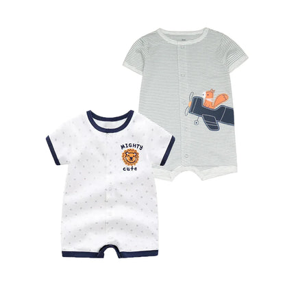 2Pcs/lot Brand Summer Baby Girl Clothes Cotton Jumpsuit  0-24M