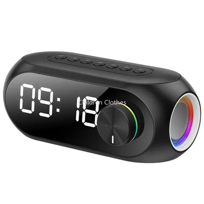 Wireless Bluetooth Speaker With Clock Alarm RGB Lights