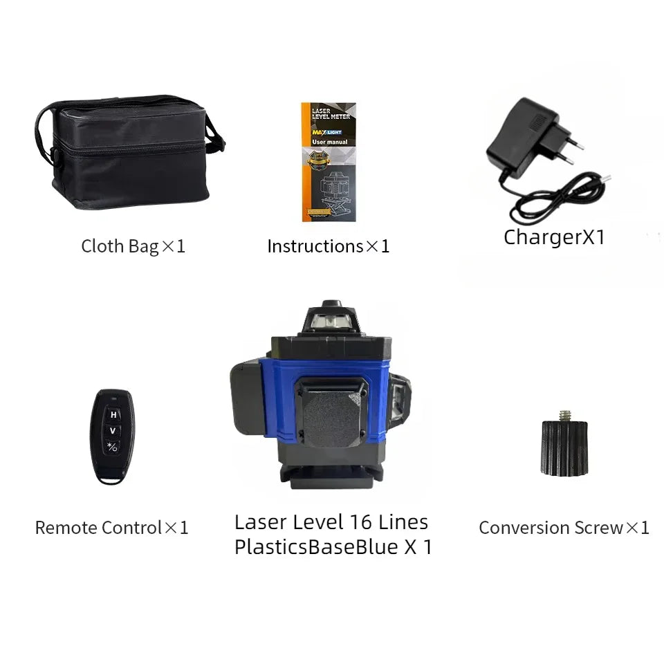 tripod/nivel a laser 16 Lines Laser profesional Level green line Self-leveling 360 autonivelant