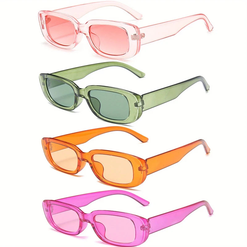 Trendy Small Square Sunglasses for Women and Men, UV400 Protection