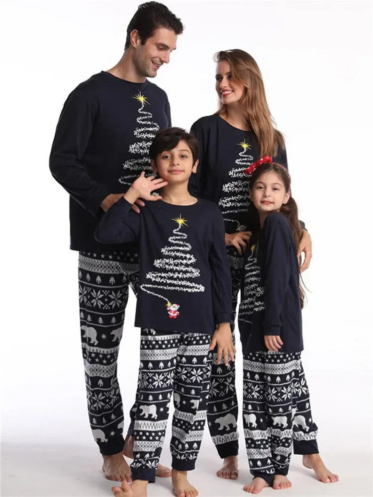 Cozy Polar Bear & Tinsel Tree Family Pajama Set