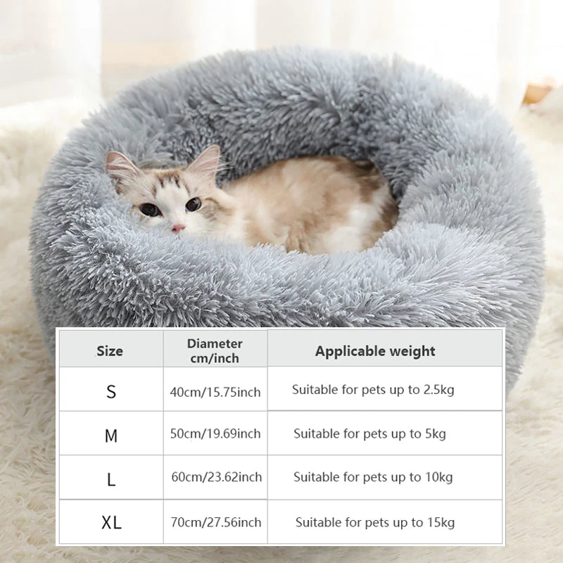 Luxurious Half-Covered Donut Pet Bed – Cozy Comfort for Your Furry Friend