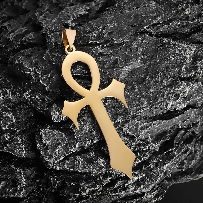 Men's Titanium Steel Stylish Trinity Cross Necklace