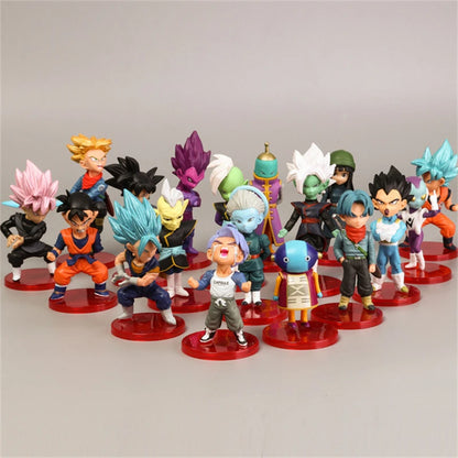 Dragon Ball Z Super Saiyan Son Goku Son Gohan Vegeta Broly Piccolo Majin Buu Action Figure Set Anime Figurines Model Gifts Toys