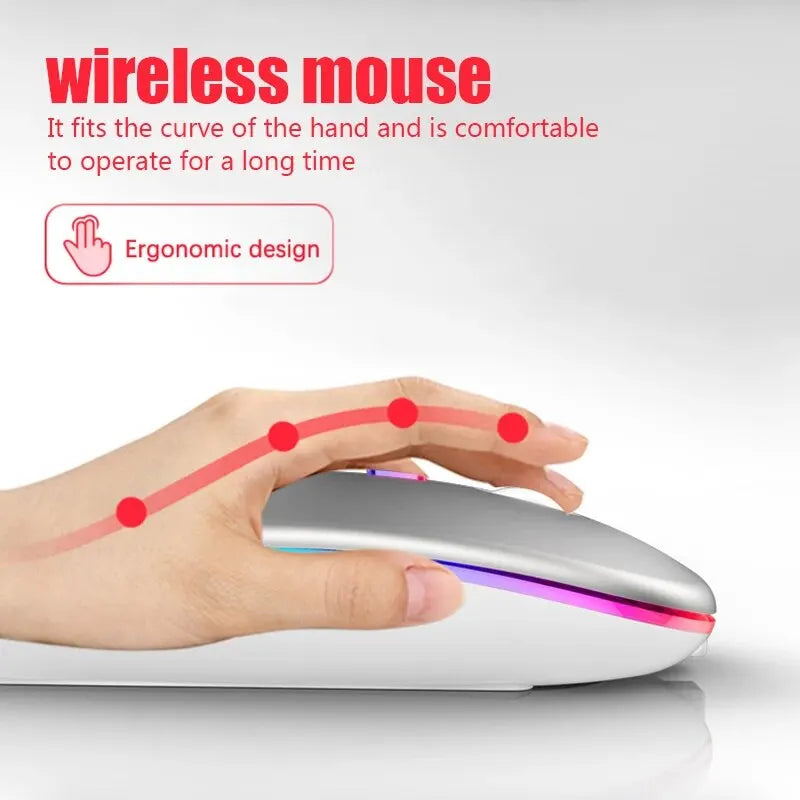 Smooth Wireless Mouse RGB Bluetooth Mouse - Sleek & Responsive