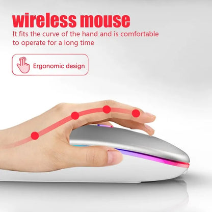 Smooth Wireless Mouse RGB Bluetooth Mouse - Sleek & Responsive