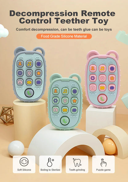 Chewable Baby Phone Toy – Soft Teether & Learning Fun for Infants