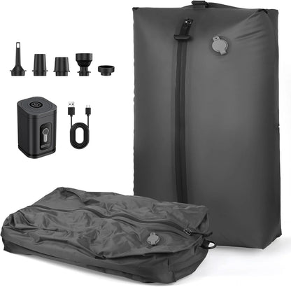17L Vacuum Compression Bag with Air Pump Reusable Travel Storage Bag Outdoor Compression Backpack Luggage Bag