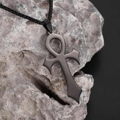 Men's Titanium Steel Stylish Trinity Cross Necklace