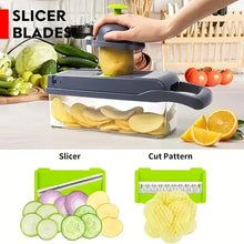 14/16 in 1 Multifunctional Fruit & Vegetable Cutter Ratchet Food Grater Container