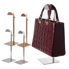 Home Accessories Display Props Stainless Steel Adjustable Polished Gold And Silver Hanging Bag Handbag Purse Stand