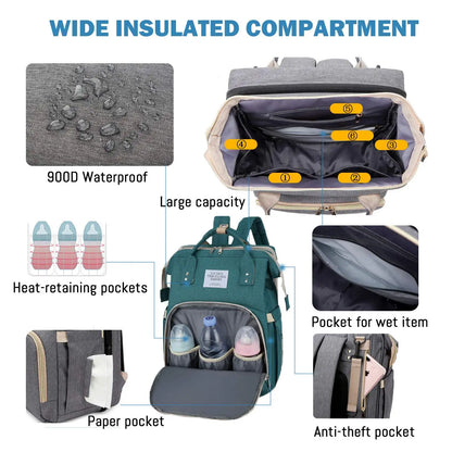 3-in-1 Diaper Bag & Baby Bed