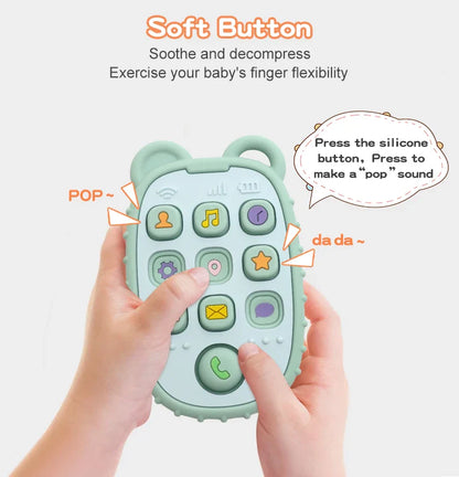 Chewable Baby Phone Toy – Soft Teether & Learning Fun for Infants