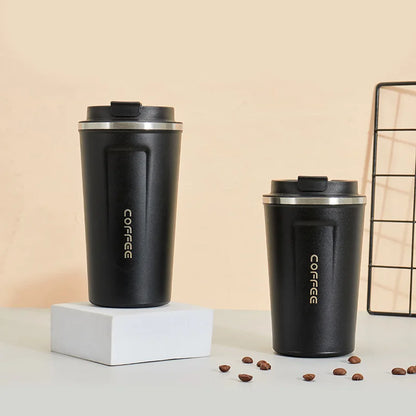 380/510ML Travel Stainless Steel Coffee Cup Thermal Mug Leak-Proof Thermos Bottle Tea Coffee Mug Vacuum Flask Insulated Cups Hot
