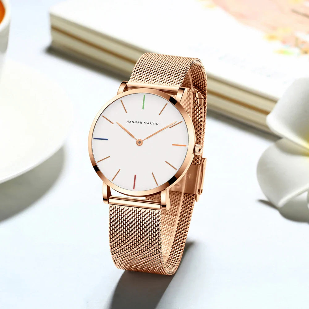 Women Watch Quartz Movement 36mm Waterproof Minimalist Style
