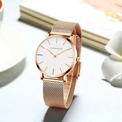 Women Watch Quartz Movement 36mm Waterproof Minimalist Style