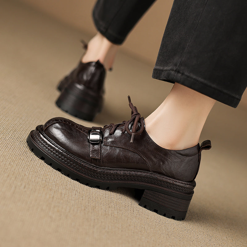Platform Oxford Brogue Shoes