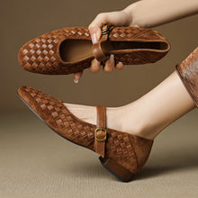 Sheepskin Mary Jane Flats