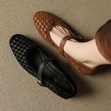 Sheepskin Mary Jane Flats