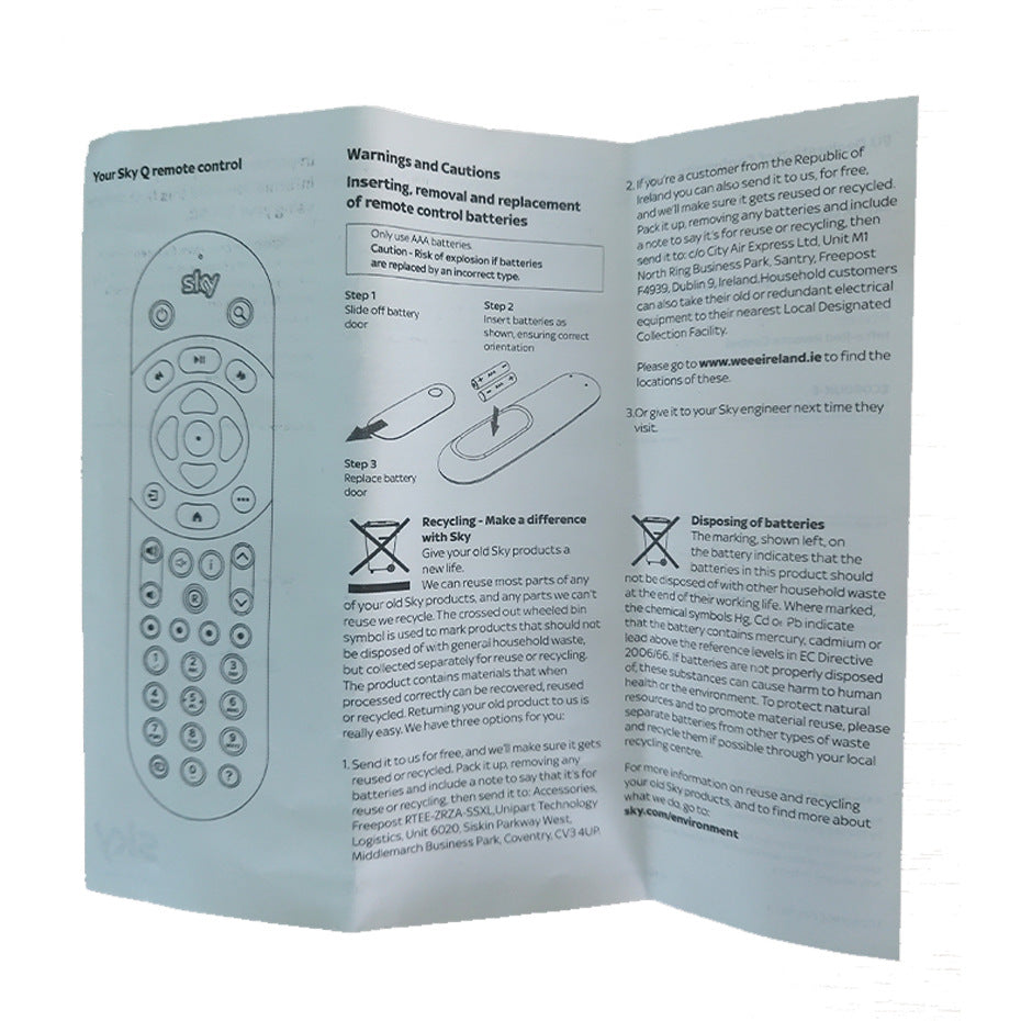 Sky Q remote control