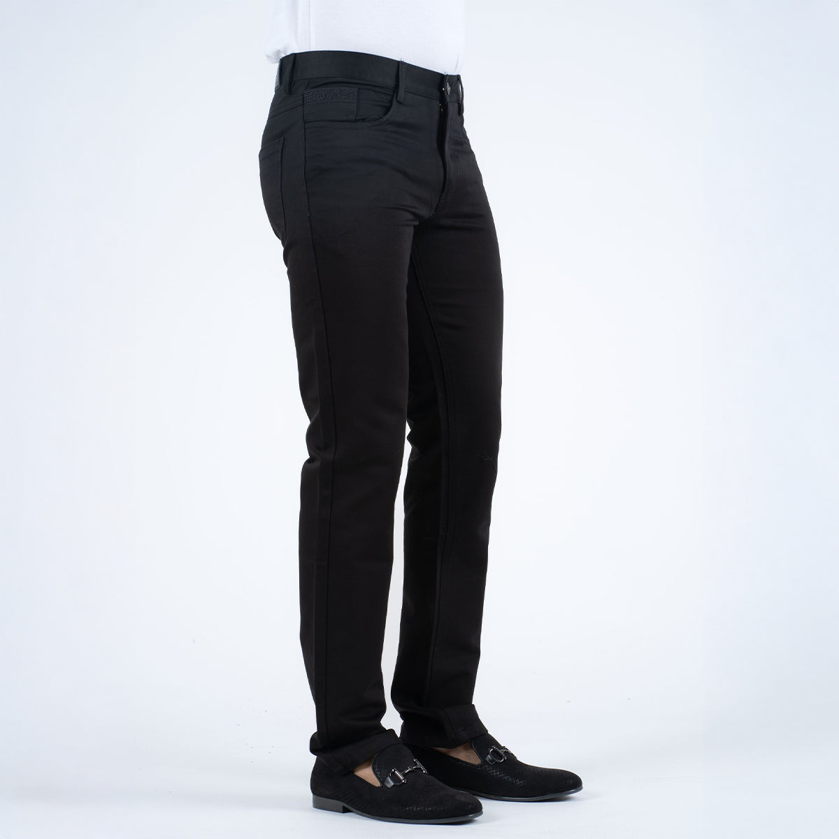 Slade Men's Black Relaxed Fit Stretch Pants - Comfortable and stylish