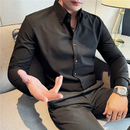  Slim Fit Pin Cotton Formal Shirt