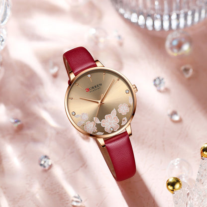Womens Leather Strap Watch