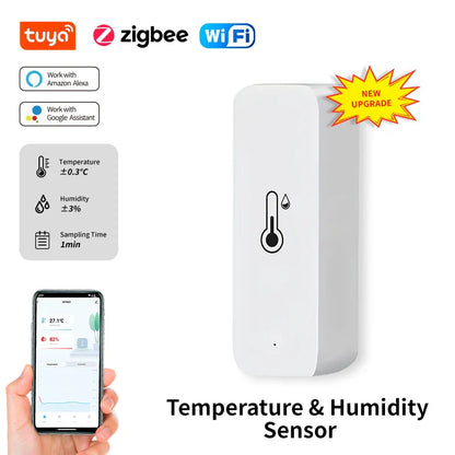 Smart WiFi temperature and humidity sensor for indoor climate control