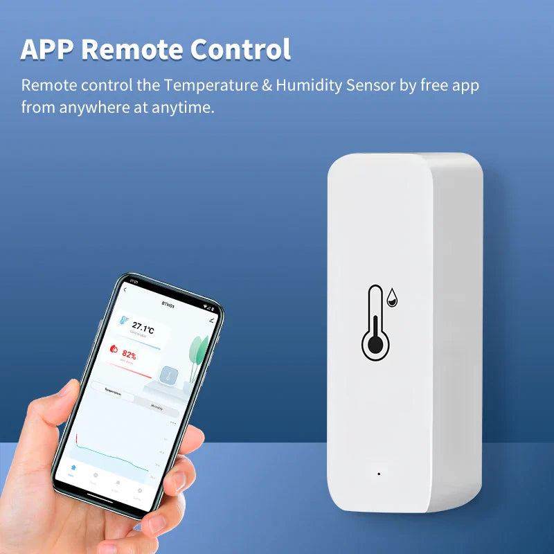 Smart WiFi temperature and humidity sensor for indoor climate control
