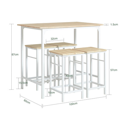 SoBuy 5‑Piece Bar Table