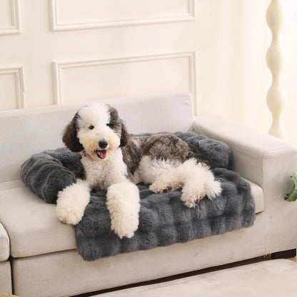 Soft Washable Plush Dog Sofa Bed – Cozy Indoor Couch for Pets