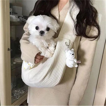 Soft handbag pet carrier for small dogs and cats, lightweight and stylish