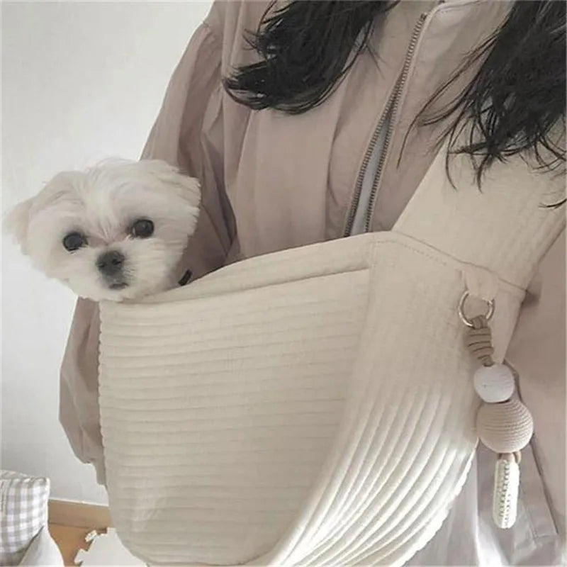 Soft handbag pet carrier for small dogs and cats, lightweight and stylish