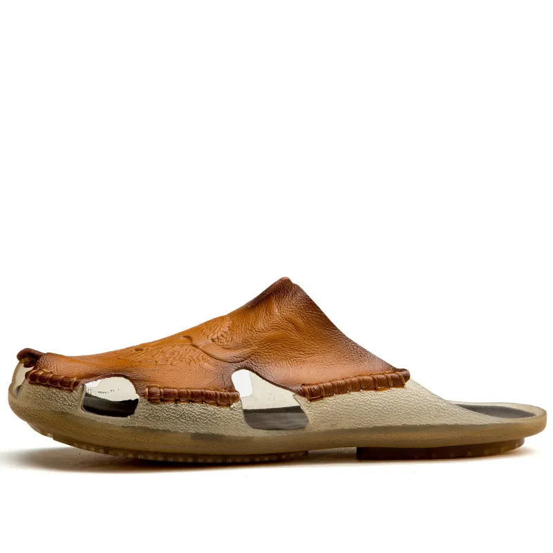 Soft leather sandals for men perfect for summer comfort and style