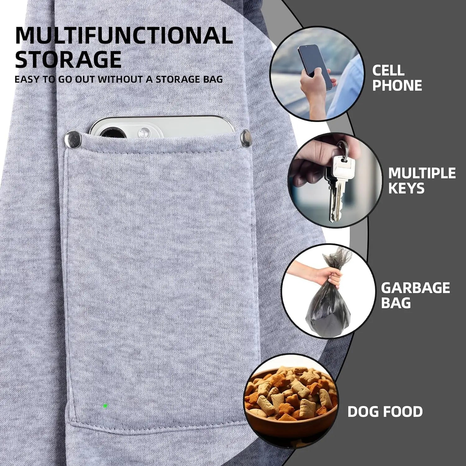 Soft pet sling carrier for small dogs and cats – hands-free and cozy