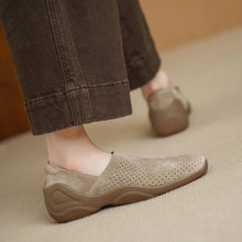 Square Toe Wedge Retro Shoes