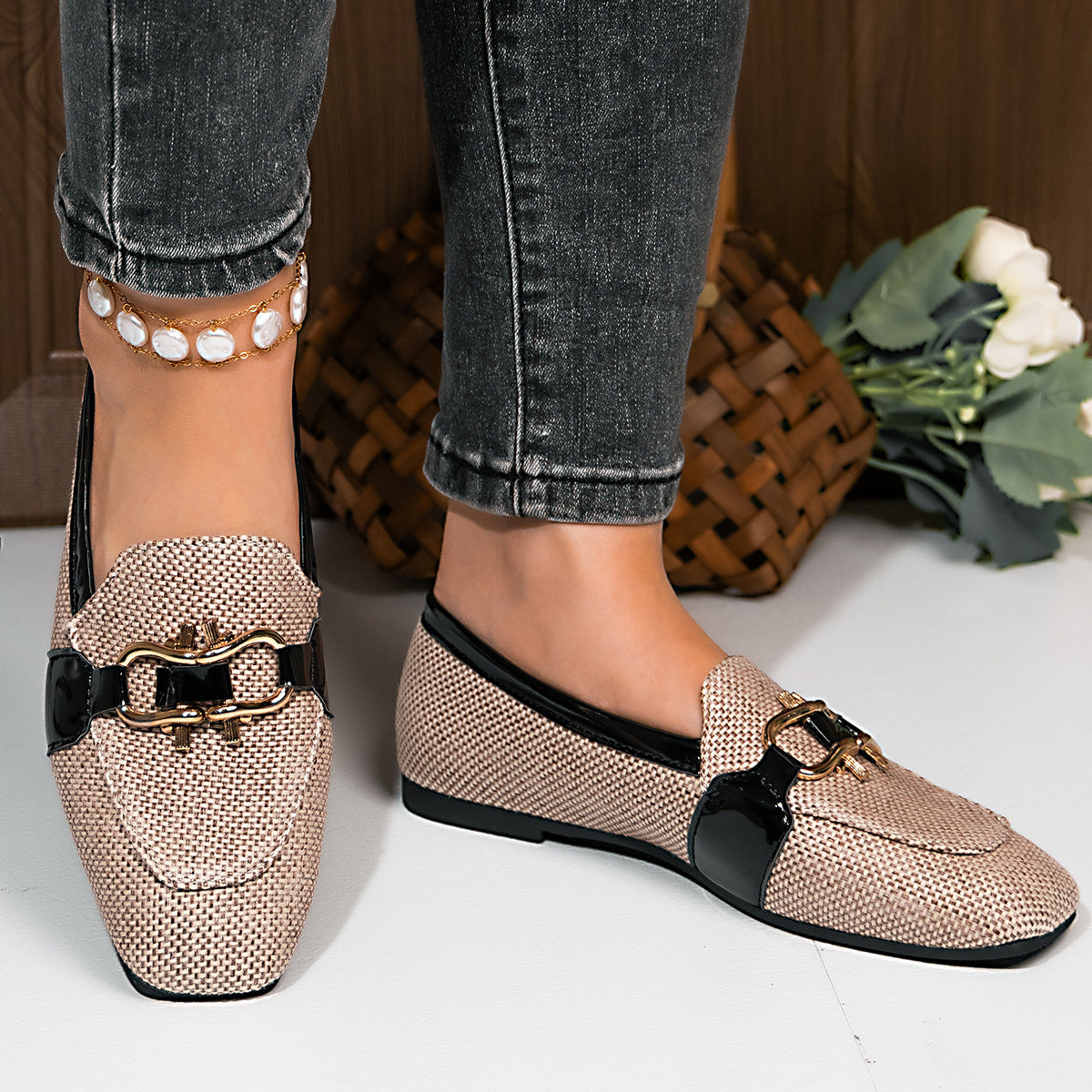 Square Toe Women's Flats