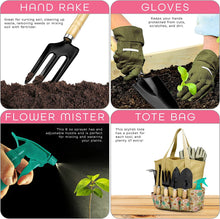 Stainless steel gardening tools set with ergonomic handles for durable garden work