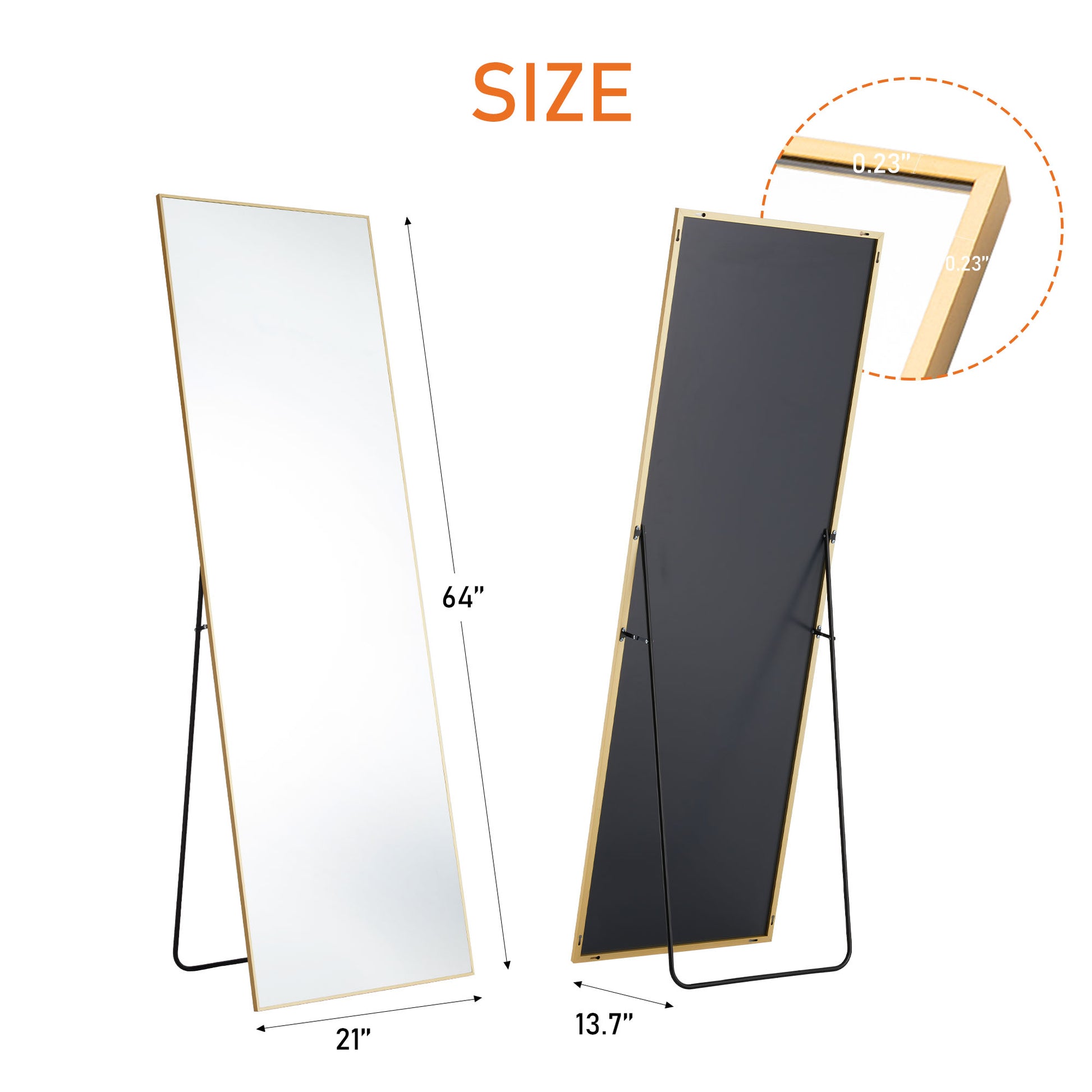 Full length floor mirror