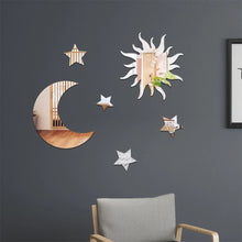 Star Moon Wall Stickers with 3D acrylic design for bedroom decor