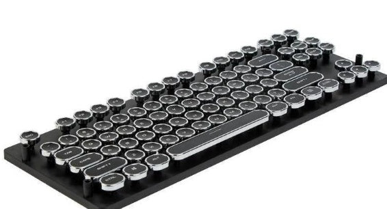 Steampunk typewriter keycap set