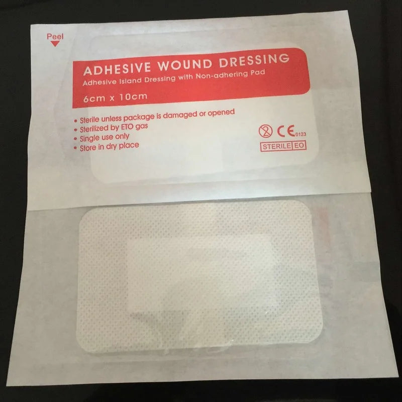 Sterile medical adhesive bandage for wound care and first aid treatment
