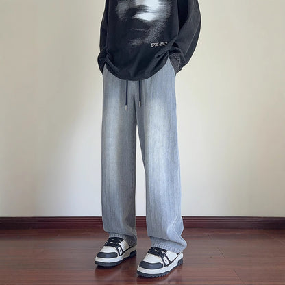 Straight Leg Denim Trousers