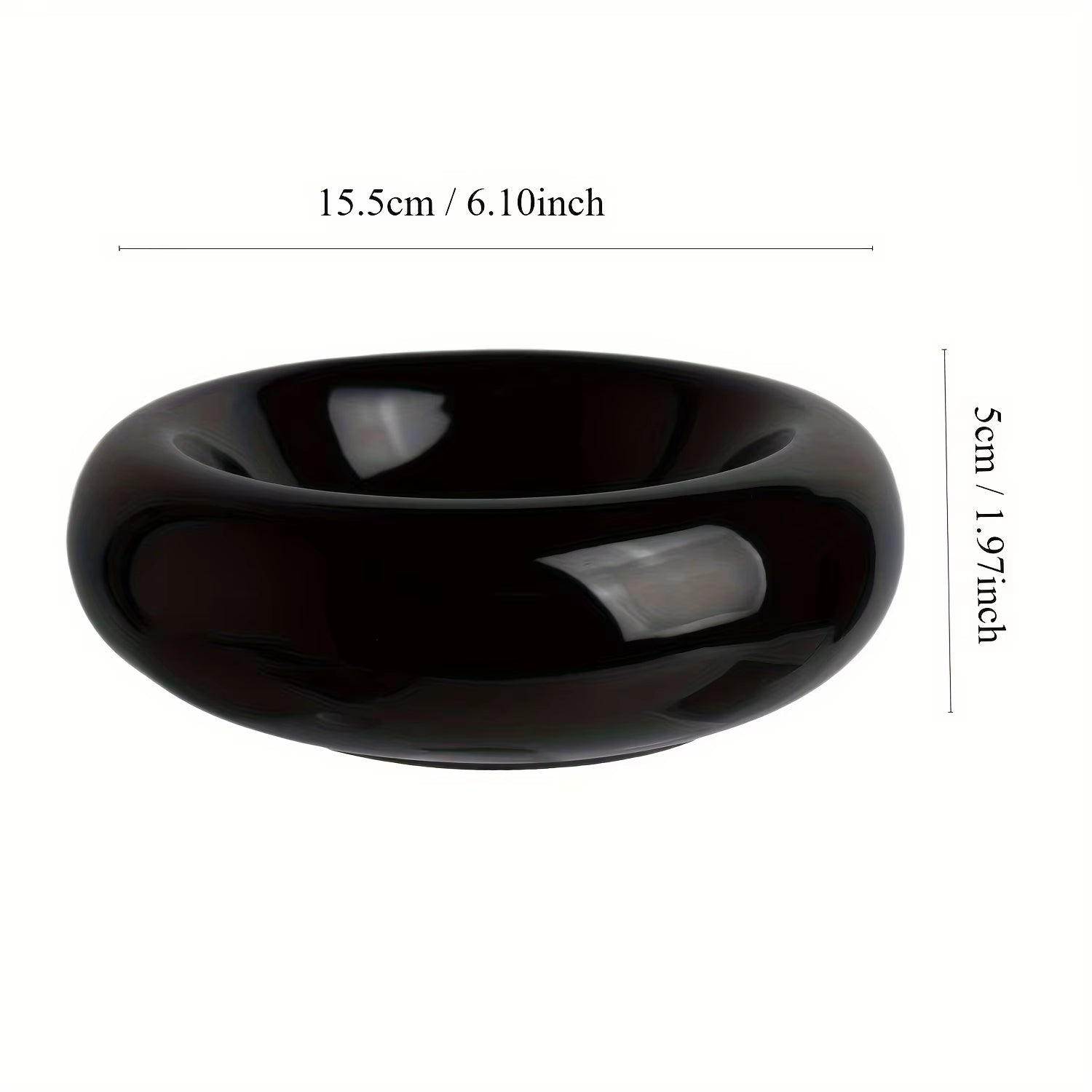 Stylish ceramic donut cat bowl with elevated non-slip base for feeding